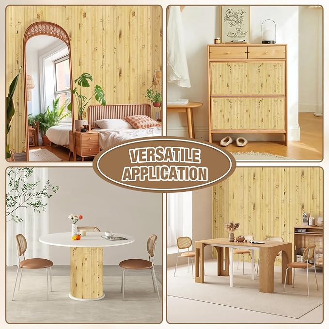 Natural Bamboo Wall Panel for Interior Wall Decor, Pole Wrap Wainscoting - Image 6