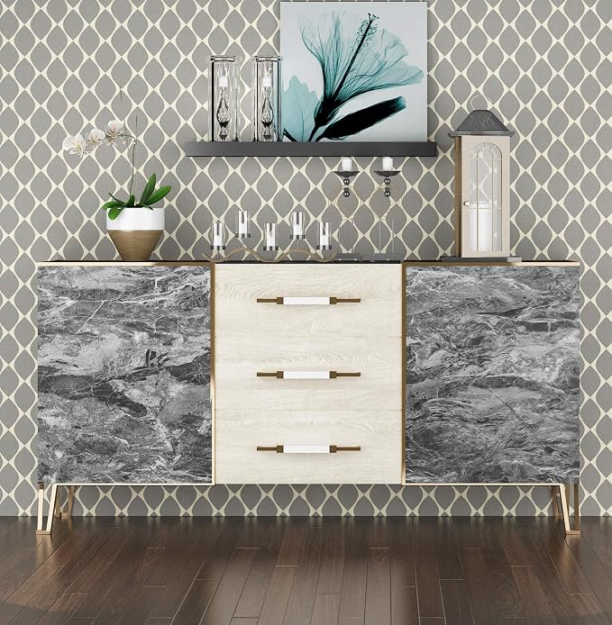 Livelynine 15.8X197 Gray Marble Contact Paper Peel and Stick Countertops - Image 4