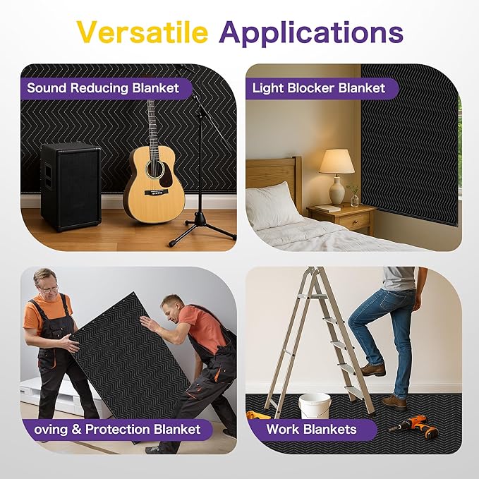 Extra Large Sound Dampening Blanket, Noise Cancelling Studio Acoustic - Image 7