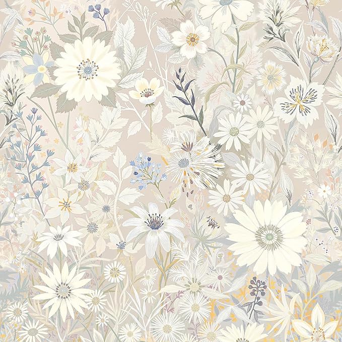 Wallpaper Peel and Stick Floral Wall Paper Removable Waterproof by Vintique