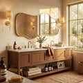Bathroom Mirrors for Over Sink-Horizontal or Vertical Hanging 47.2"x21.6" Gold by Dorlicecass