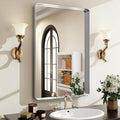 Easly Silver Bathroom Mirror for Wall, 36x24 Inch Rectangular Aluminum Alloy by EASLY