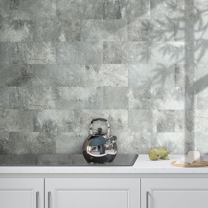 AULIGET 20-Piece Mountain Rock Peel and Stick Backsplash Wall Tiles, Laundry - Image 8