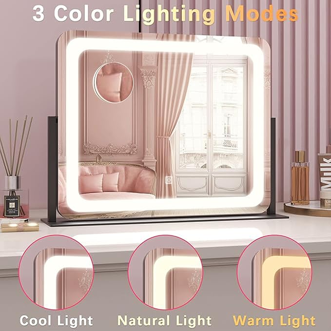 ROLOVE 22x17 Inch Lighted Vanity Mirror - Image 2