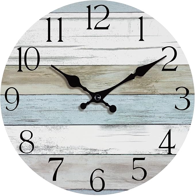 Wall Clock, 14 Inch Wall Clocks Battery Operated Silent Non Ticking, Large by HYLANDA