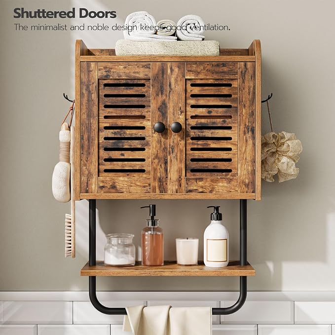 HOOBRO Bathroom Wall Cabinet, Double Doors Medicine Cabinet - Image 6