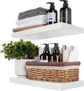 BGMG Wood Floating Shelves 16 inch Set of 2, Rustic Wooden Wall Mount Shelves by BGMG