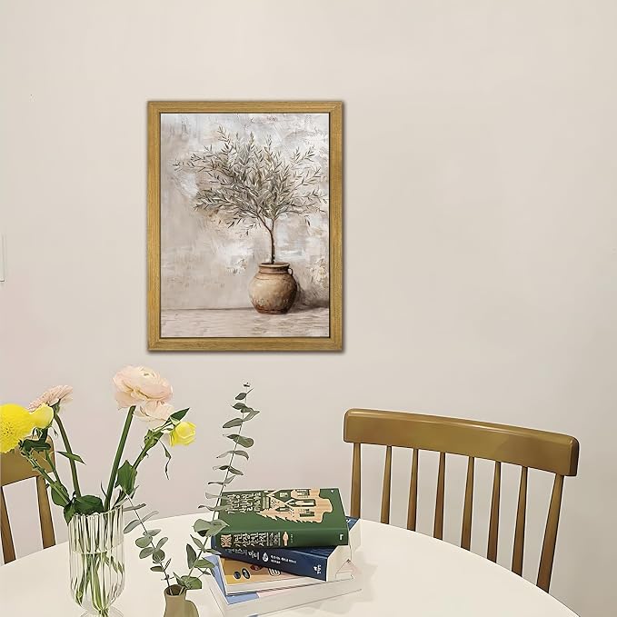 Vintage Olive Tree Canvas Wall Art, Farmhouse Aesthetic Oil Painting, Rustic - Image 9