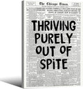 Black And White Newspaper Poster Fashion Fun Motivational Quote Wall Art by Unknown