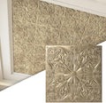 Art3d 12-Pack PVC Drop Ceiling Tiles, 2ft x 2ft, Floral Gold by Art3d