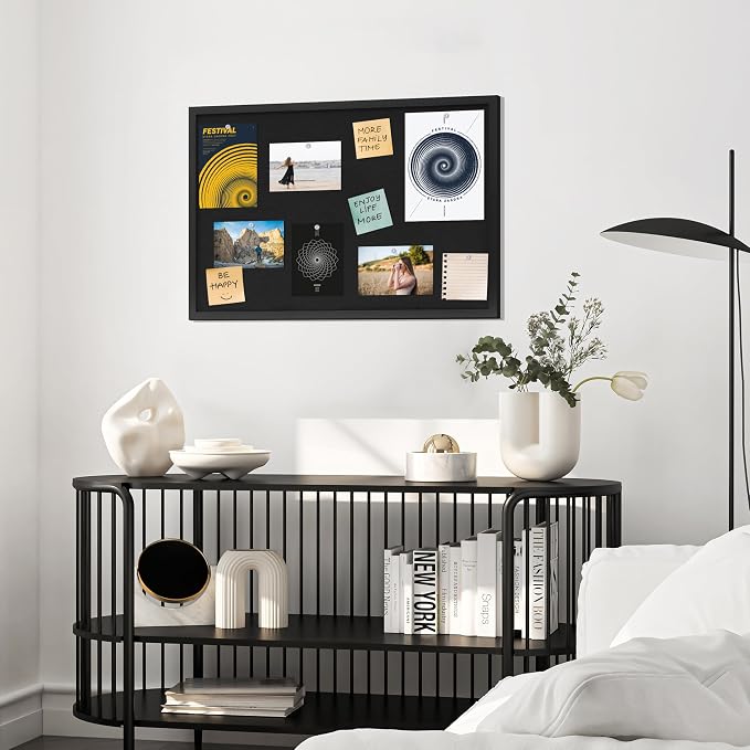 DAHAPYBOO Cork Board with Linen Black 2Pack, Bulletin Board 30"x20", Corkboards - Image 6