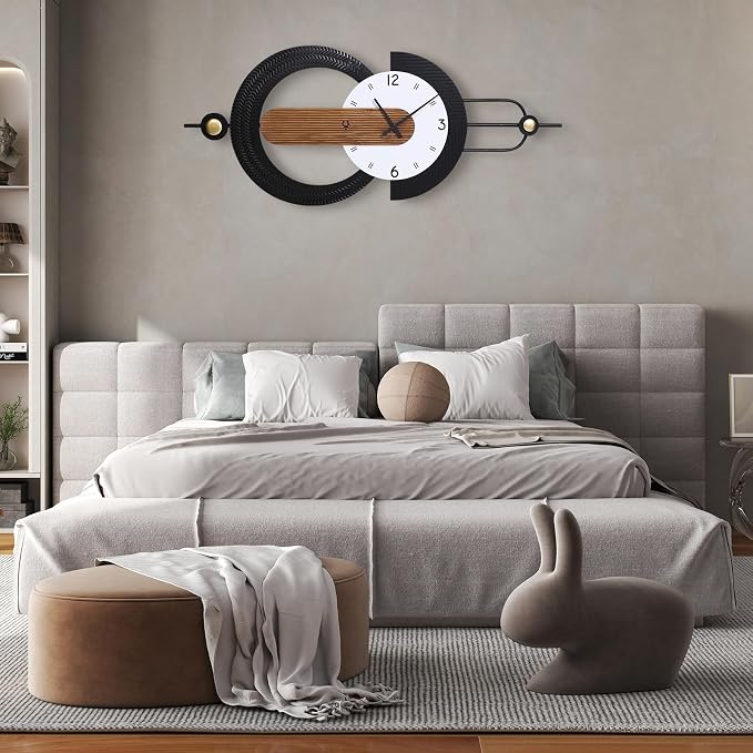 Modern Minimalist Wall Clocks, Silent Non-Ticking Battery Operated, - Image 4
