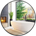 Fabuday Black Circle Mirror for Wall 22 inch by Fabuday