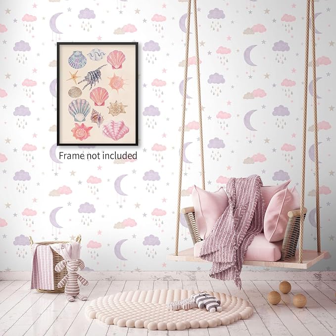 Pink Shell Posters Funky Coastal Cowgirl Wall Art Vintage Beach House - Image 6