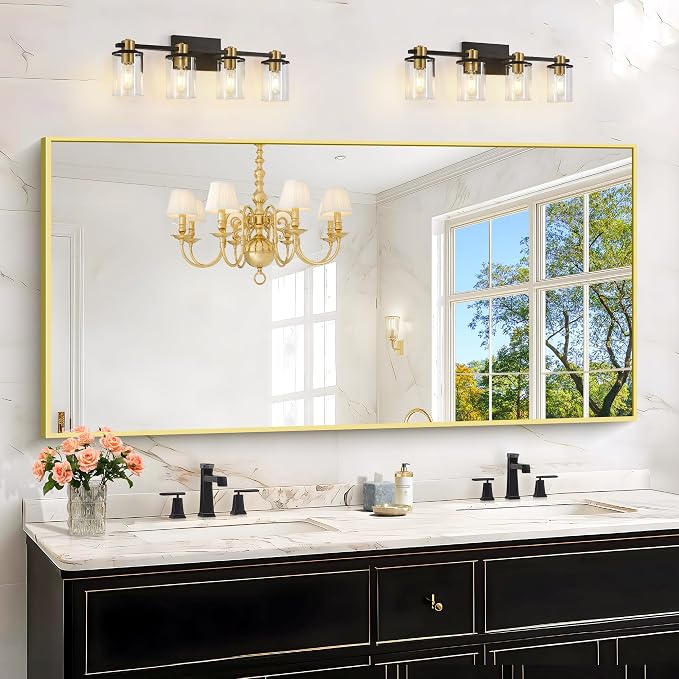 KOCUUY Large Gold Bathroom Mirror, 60x30 inch Rectangular Mirror by KOCUUY