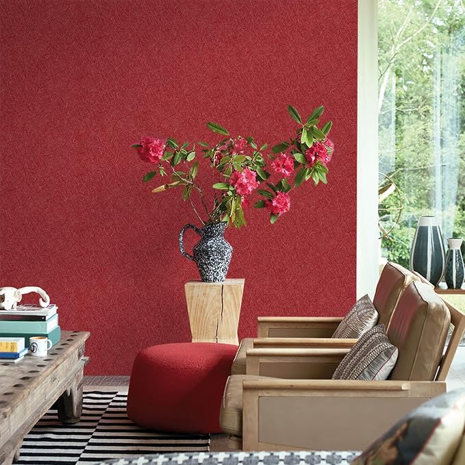 Dark Red Peel and Stick Self Adhesive Wallpaper - Image 7