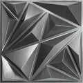STICKGOO Brushed Silver 3D Wall Panels by STICKGOO