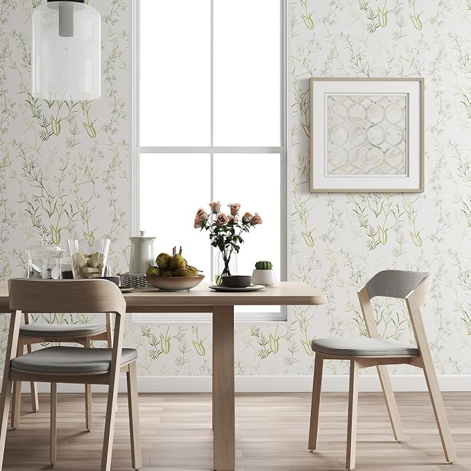 Timeet Floral Peel and Stick Wallpaper Botanical Wildflower Self Adhesive Wall - Image 6