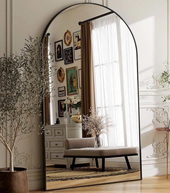 GLSLAND 72"x44" Arched Full Length Mirror – Oversized Full Body Floor Mirror - Image 2