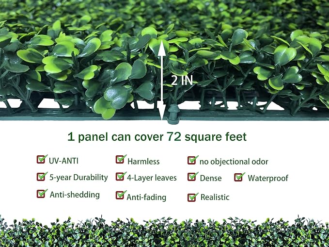 ODTORY Artificial Ivy Privacy Fence Wall Screen: 6FT X 12FT UV-Anti Faux - Image 3