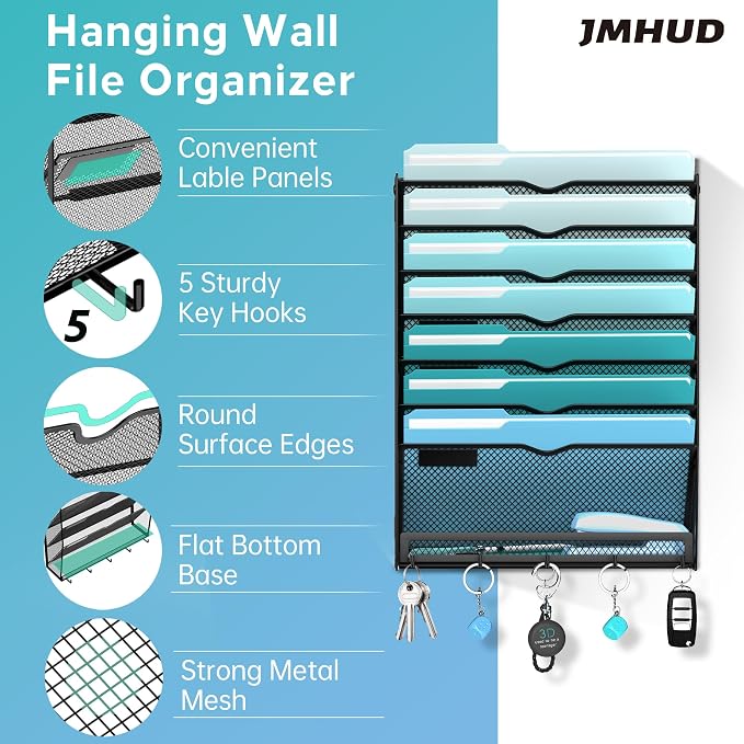 8-Tier Hanging Wall File Organizer - Image 3