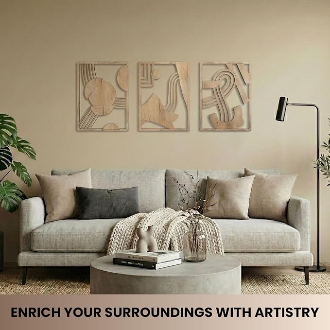 qmmp Modern Wooden Wall Sculptures - Image 4