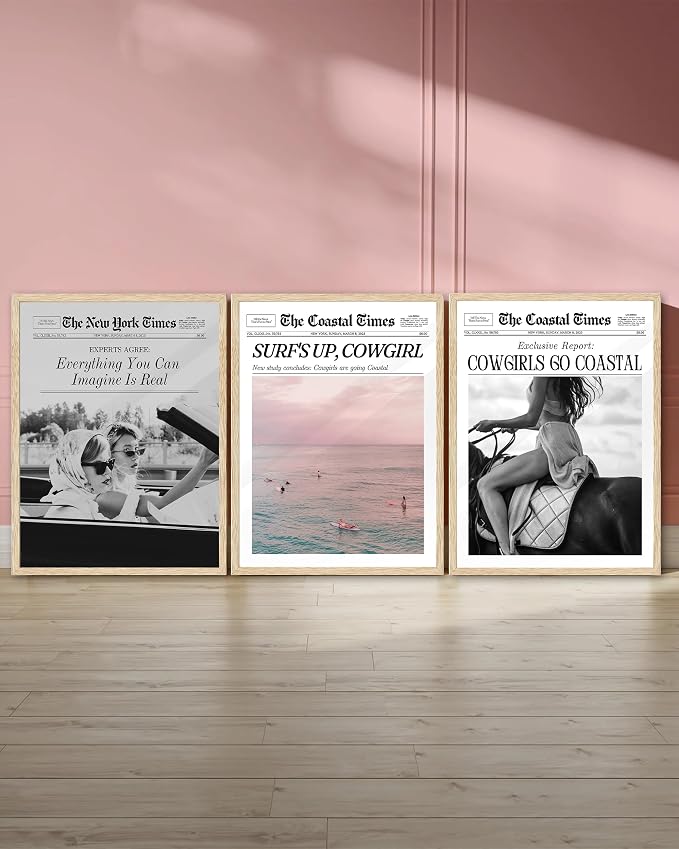 iHery Unframed Trendy Hot Girls NewsPaper Wall Art Prints, 12x16in Canvas Wall - Image 5