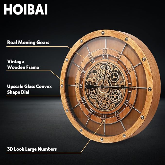 HOIBAI Large Wall Clock, Wall Clocks - Image 3