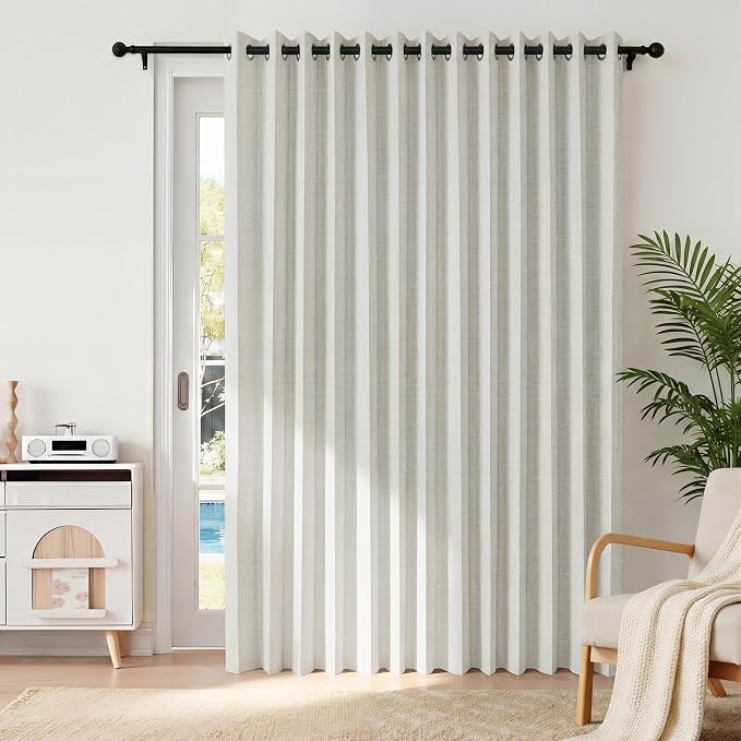 RYB HOME Accordion Style Room Divider Curtain-100% Blackout Folding Accordion by RYBHOME
