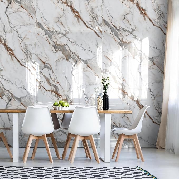 Marble Peel and Stick Waterproof Wall Paneling, Covers 38.75 Sq. Ft. - Image 9