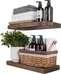 BGMG Floating Shelves 16 inch Long, Distressed Rustic Wooden Wall Shelves by BGMG