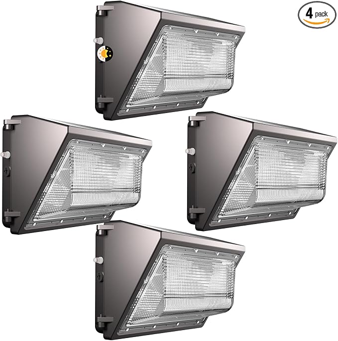 Lightdot 4Pack 150W LED Wall Pack Lights, 100-277v Dusk to Dawn by LightdotLighting