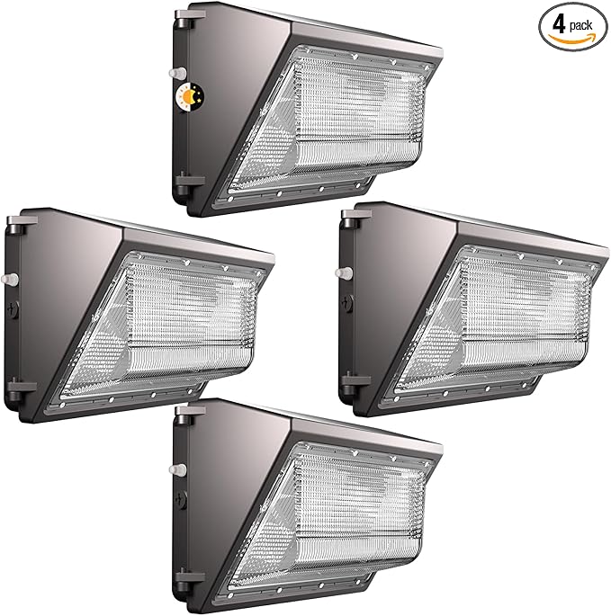 Lightdot 4Pack 120W LED Wall Pack Lights, 100-277v Dusk to Dawn by LightdotLighting