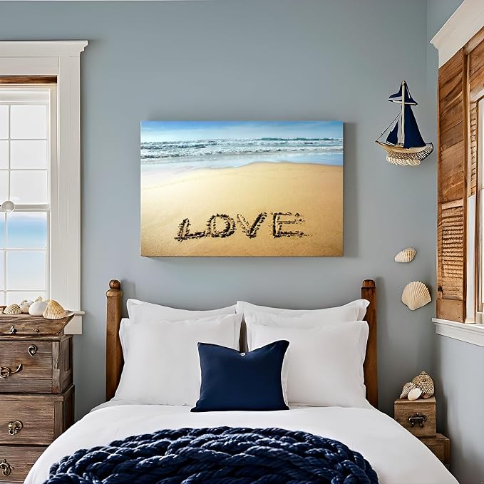 Goldfoilart Beach Canvas Wall Art - Image 6