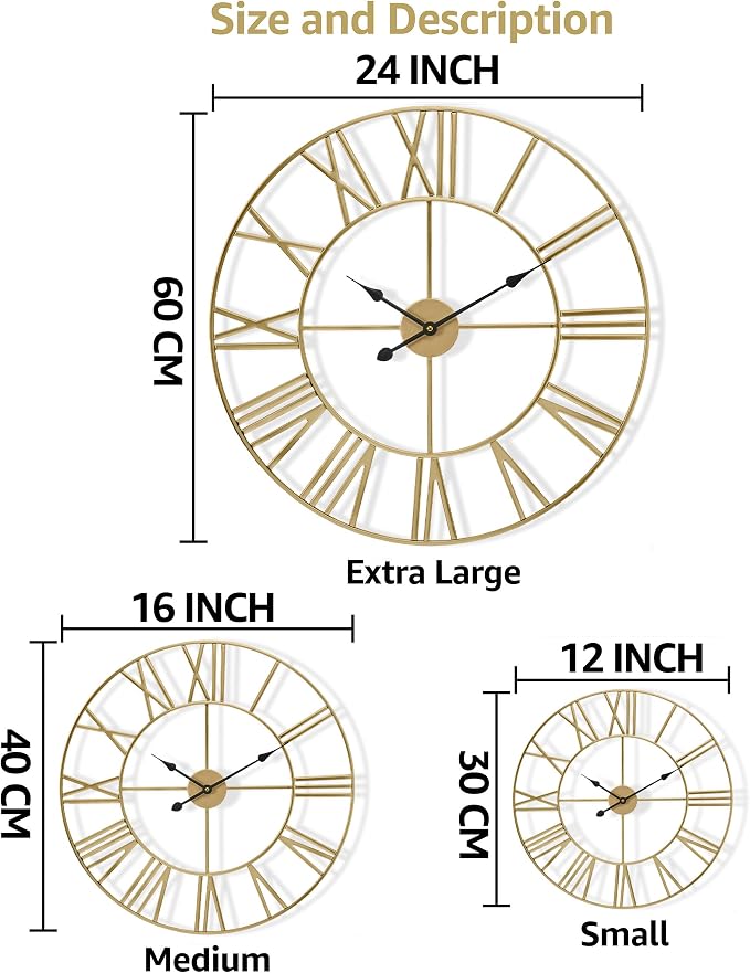 Sorbus Large Wall Clock for Living Room Decor - Image 7