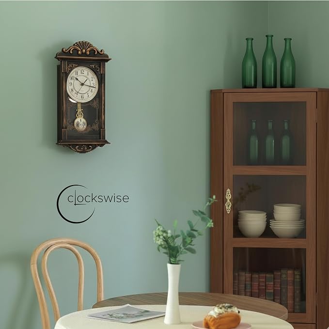 Clockswise Vintage Grandfather-Style Wall Clock - Image 5