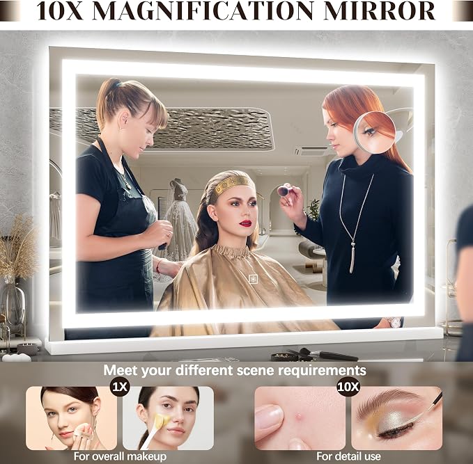 ROLOVE 31" x 22" Large Lighted Vanity Mirror - Image 7