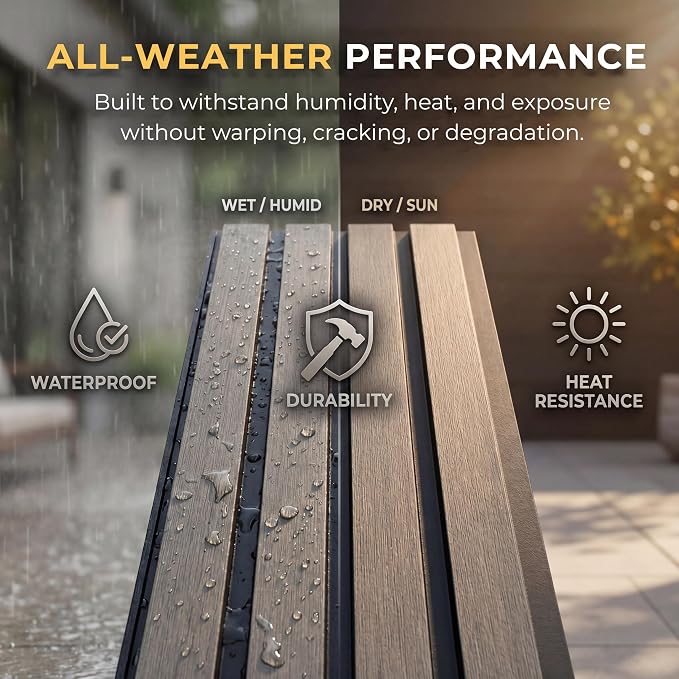 From Plain to Beautiful in Hours WPC Exterior Wall Slat Panels Waterproof - Image 3