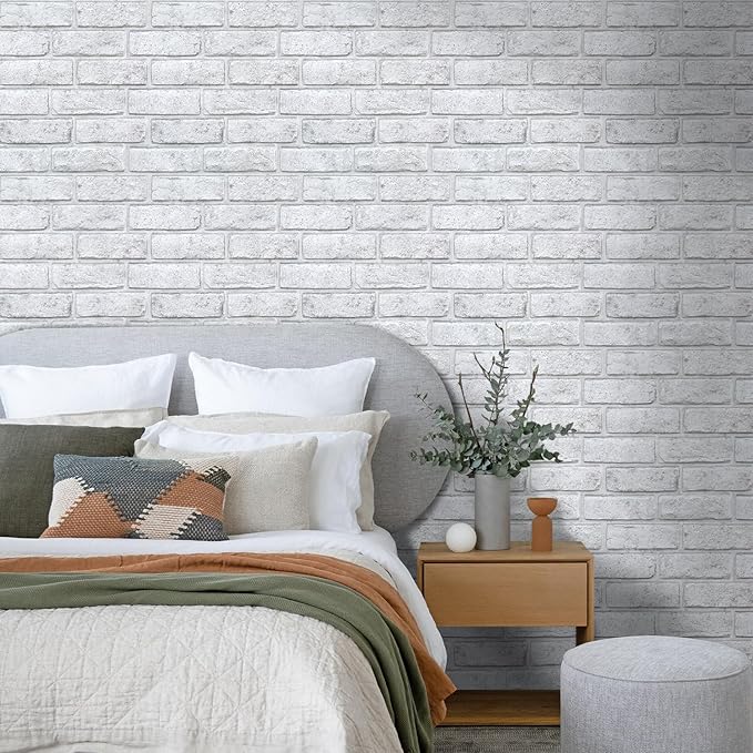 COMSTICKC 3D Faux White Brick Wall Panels Peel and Stick Wall Stickers - Image 6