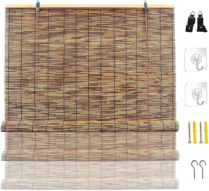 Bamboo Blinds Outdoor, Breathable Bamboo Shades by Unknown