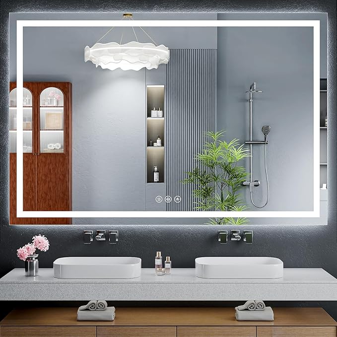 60"x40" LED Bathroom Mirror by MYSUNORIA