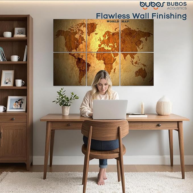 BUBOS 6 Pack Self-Adhesive Acoustic Wall Panels, 70.8" x 47.2" Sound Panels - Image 7