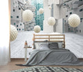 XMPMBM-3d planar Fabric Nursery Room Wallpaper Grey Abstraction Art Bathroom by XMPMBM-Wallpaperthatwontpeeloff