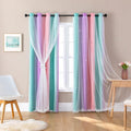 XiDi Curtains for Bedroom Decor, Kids Room Curtains for Girls Rainbow Colour by Addsomecolortolife