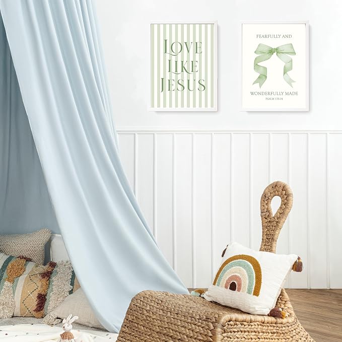 LARTSFRO Coquette Sage Green Bow Jesus Wall Art Decor Posters, Inspirational - Image 5
