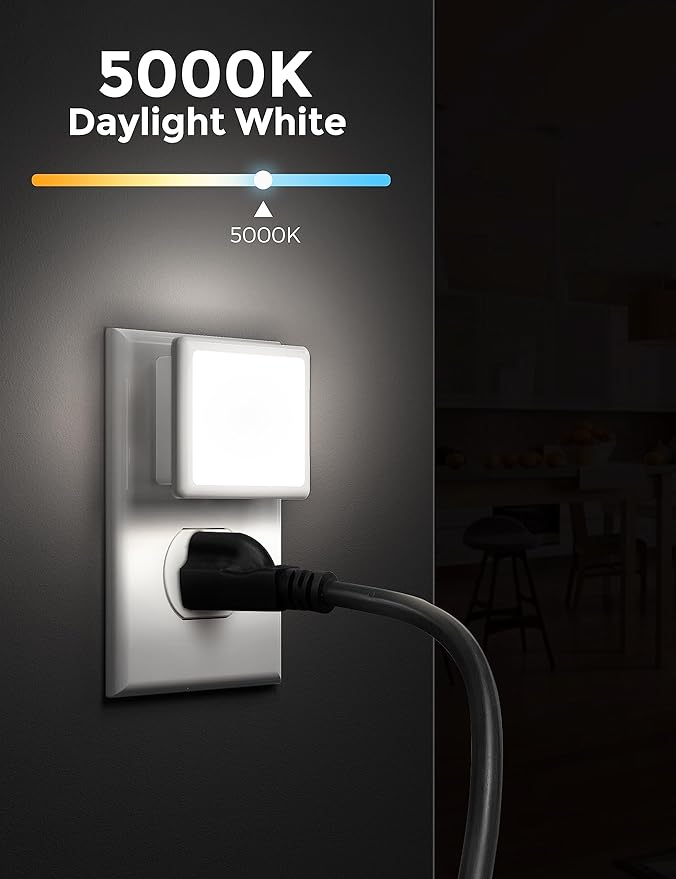 L LOHAS LED Night Lights Plug into Wall 2-Pack, 0.3W Plug in Night Light - Image 2