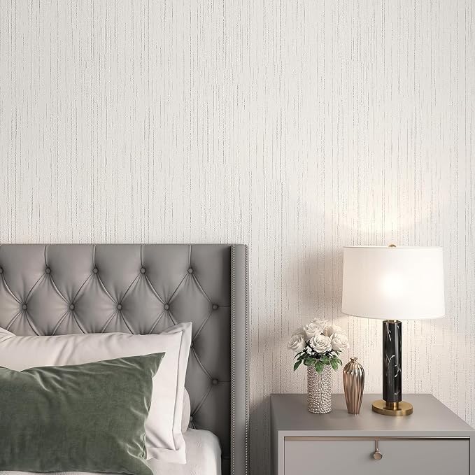 Livelynine 15.8X394 Tan Grasscloth Peel and Stick Wallpaper Textured Removable - Image 5