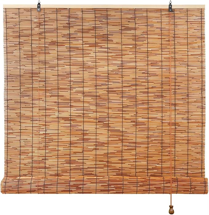 Retro Bamboo Shades 36" 47" 55" 60" 65" 72" 79" Bamboo Roll up Blinds Outdoor by Unknown