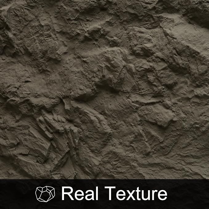 KASARO 3D Faux Stone Wall Panels, Cement Texture Thicker Accent - Image 3