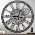 B-Style Large Wall Clock 18 Inch Moving Gear Oversized Vintage Farmhouse Rustic by TheB-StyleTB
